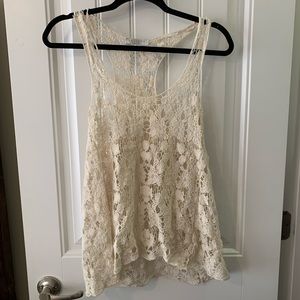 Boutique lace tank top